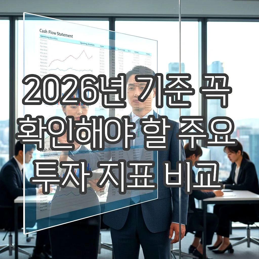 글의 2026년 기준 꼭 확인해야 할 주요 투자 지표 비교 이미지