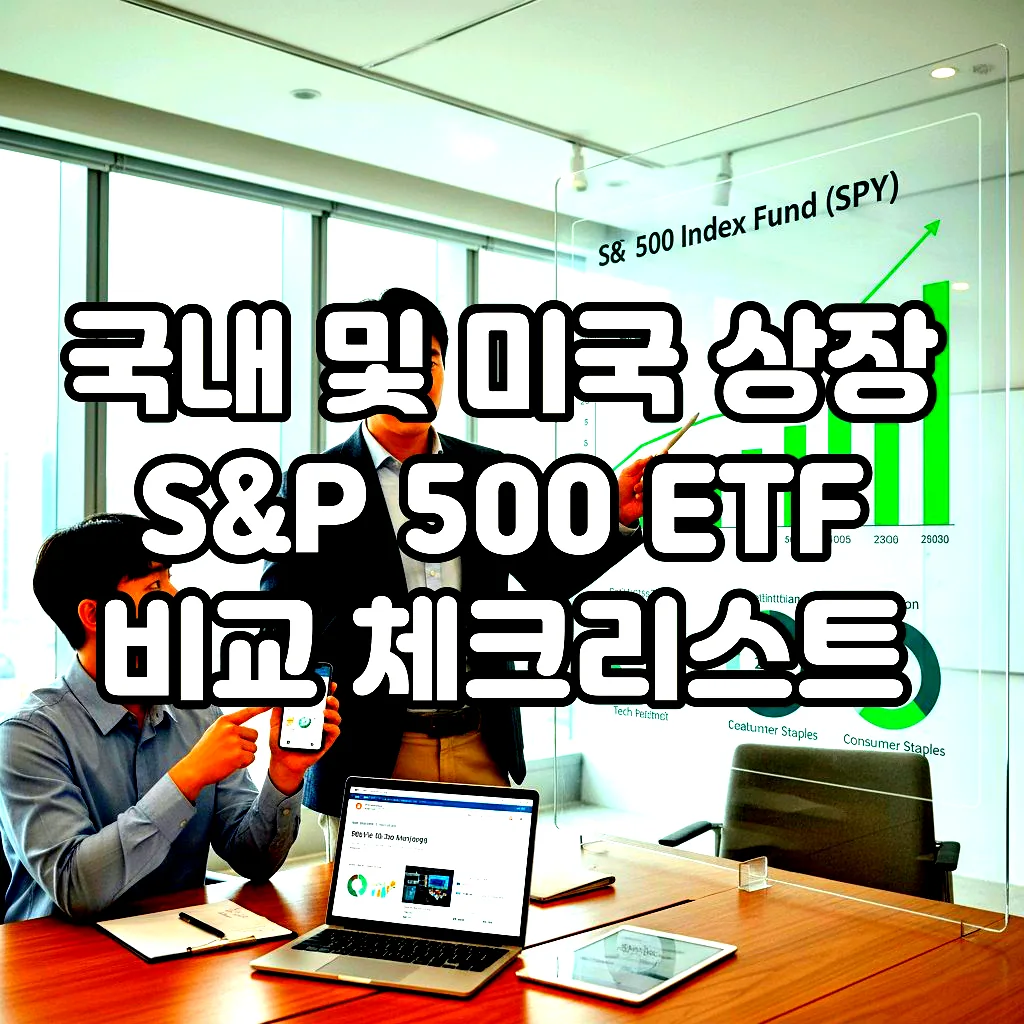 글의 국내 및 미국 상장 S&P 500 ETF 비교 체크리스트 이미지 글의 국내 및 미국 상장 S&P 500 ETF 비교 체크리스트 이미지