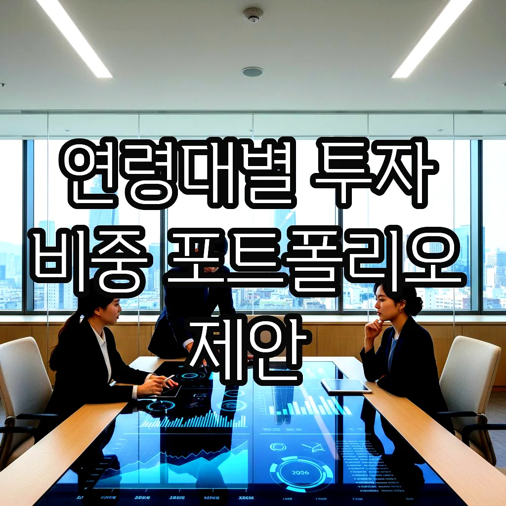글의 연령대별 투자 비중 포트폴리오 제안 이미지