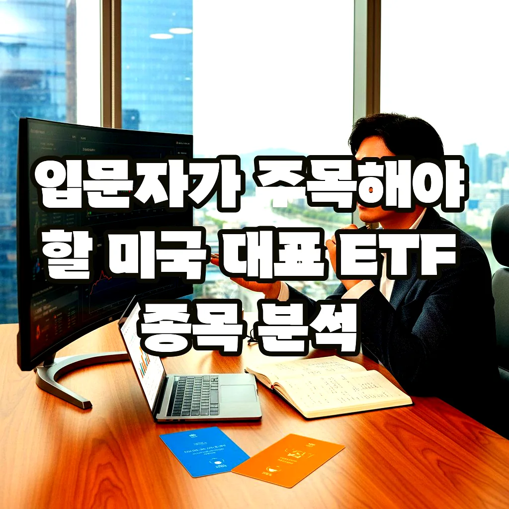 글의 입문자가 주목해야 할 미국 대표 ETF 종목 분석 이미지